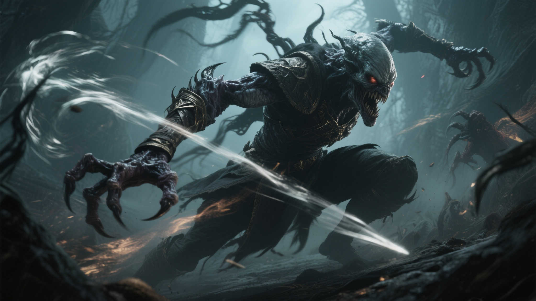 《艾尔登法环:黑夜君临》全新实机曝光!咒蛙风格羊头恶魔惊艳亮相? 在战斗演示中,这个怪物的攻击方式异常迅猛