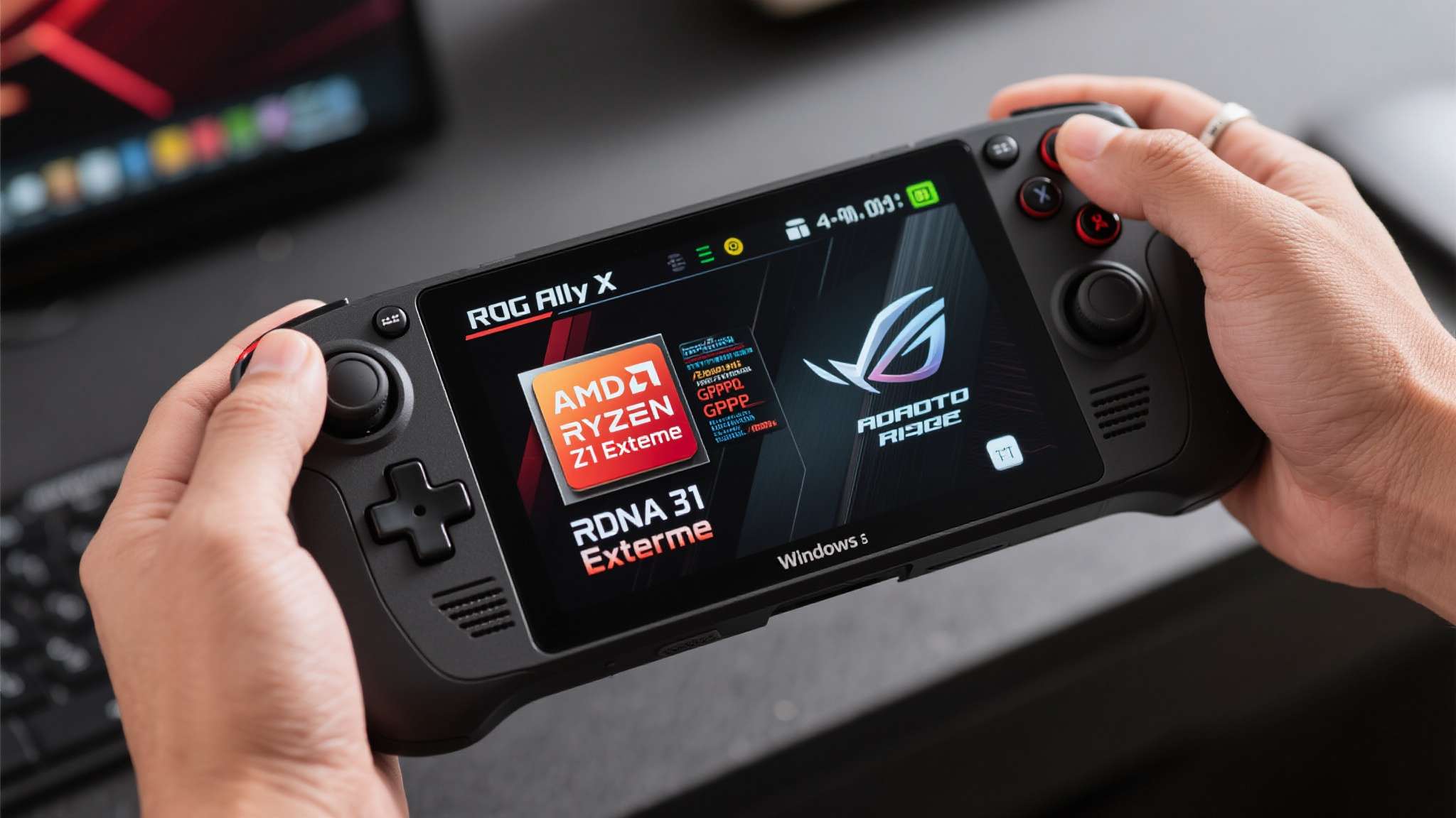 ROG Ally X搭载AMD Ryzen Z1 Extreme处理器，拥有集成