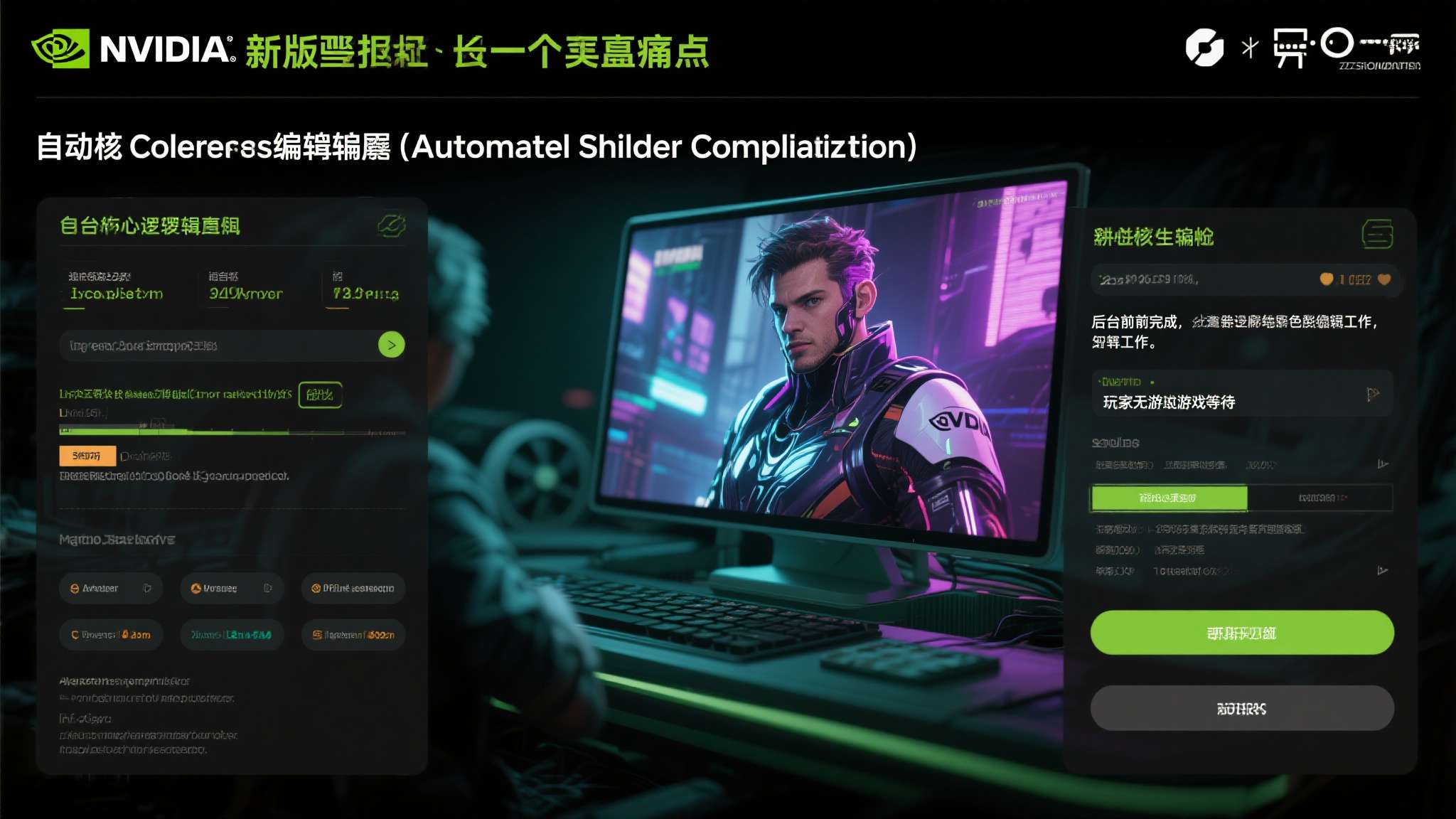 绿色驱动更新 针对这一痛点,英伟达在新版驱动中正式引入了自动着色器编译(Automated S
